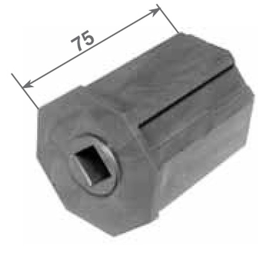 Contera Ø 60 octogonal PVC / agujero Q.13 mm - cardan
