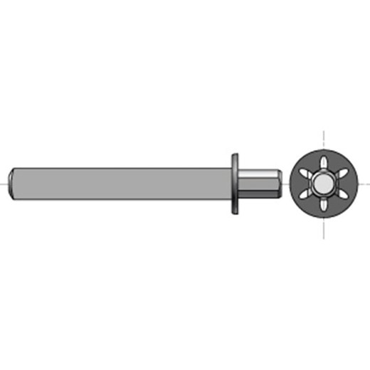 Goupille carrée de 13 mm avec boulon rond de Ø 12 mm.