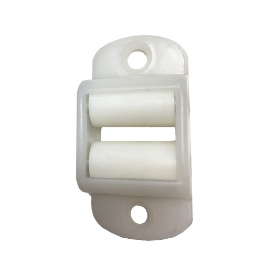 Guía cinta para persiana de acero blanco de 40x75x19 mm