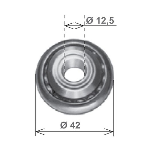 Rodamiento Ø 42x12 - jaula de acero
