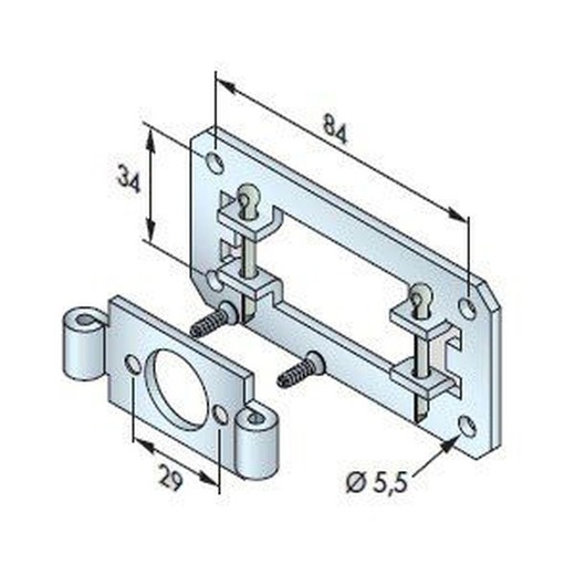 Support rabattable pour moteur G40