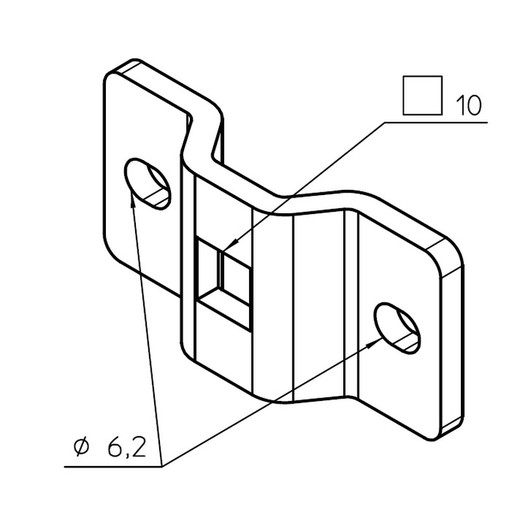 Suporte da ponte do motor G50 com furo Q10