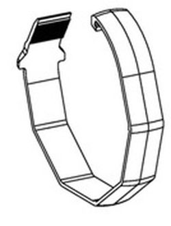 Bride pour tirant articulé "AUTOLOCK" / Oct. Ø60