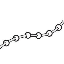 Corrente metálica para persianas: bolas Ø 4,5 mm x 6 mm - Bobina x 125 m.