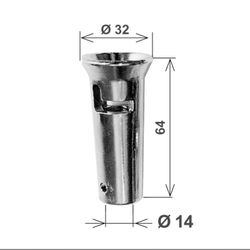 Sino para manivela cardan Ø 14 mm. adaptar-se ao pêndulo
