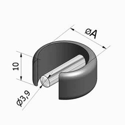 Anel de fixação para manivela Äœ 13 mm.