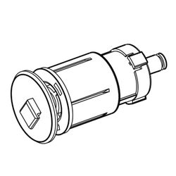 Virole Ø 43 mm PVC escamotable pêne carré 13 mm.