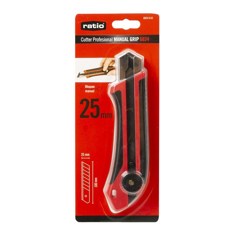 Cutter- Cortador profesional: Hoja 25 mm. Ratio 6824 H63