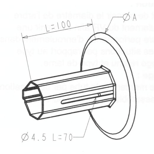 Disco contenedor PVC Ø 160 mm. / Eje octo. Ø 40