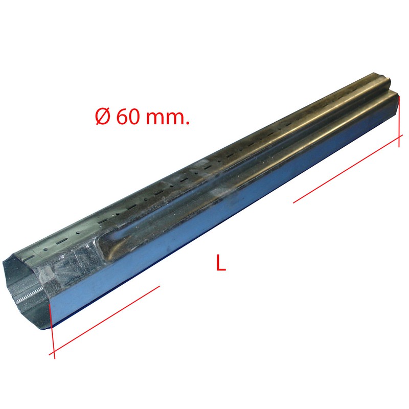 Polea con refuerzo de 1,5 mm para persiana enrollable con conexión de tubo  octogonal d.60