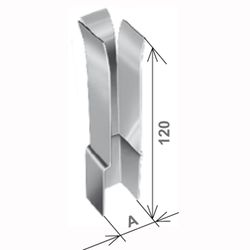 Funil de chapa metálica para guia 20x20