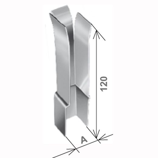 Funil de chapa metálica para guia 20x20