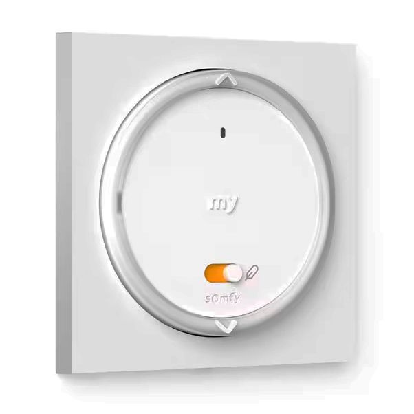 Emisor de pared Somfy radio IO: Amy 1 RS100 + marco cuadrado (Sensor de temperatura interior integrado)