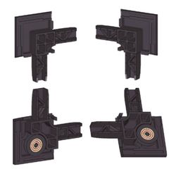 Cantos (4) mosquiteiro deslizante curvo com rolamento