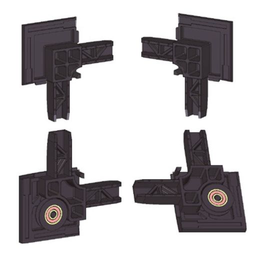 Cantos (4) mosquiteiro deslizante curvo com rolamento