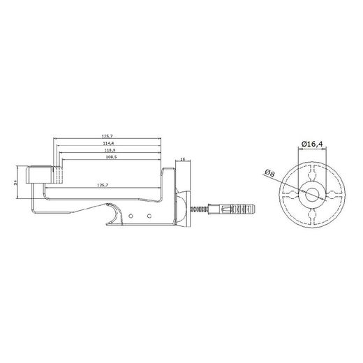 MANILLE DE RETENUE avec vis - 2 LAMES Mallorquina