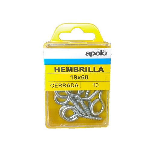 Hembrilla CERRADA Ø 3,5 - 19x60: BLISTER 10 unidades