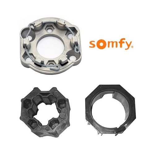Kit básico motor gama 50 Somfy: Soporte + Adaptador Ø 60 Octogonal