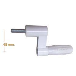 Manivela de torno INTEGRAL com parafuso hexagonal de 6 mm. - curto