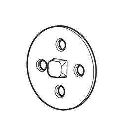 Placa com parafuso quadrado 13 mm / cabeça motor G50 (Para suporte cortina "M")