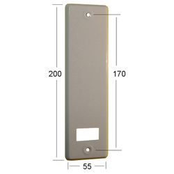 Placa de alumínio para coletor R-01: 200x55x05 mm