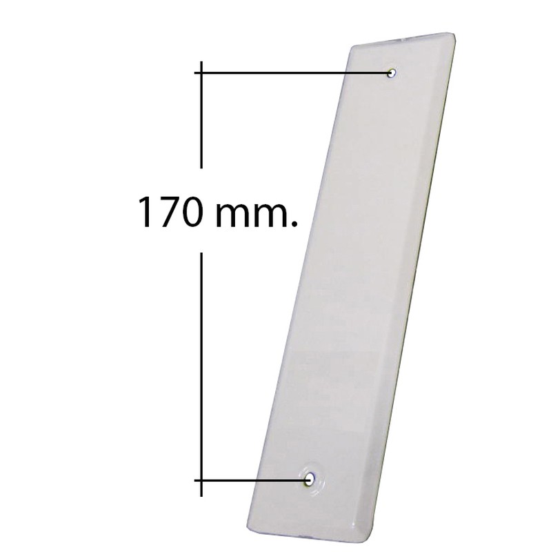 Placa CIEGA aluminio para recogedor R-01: 205x58 mm. — Metalúrgica