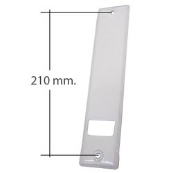 Placa metálica para pá de lixo de 8 m: 243x53x06
