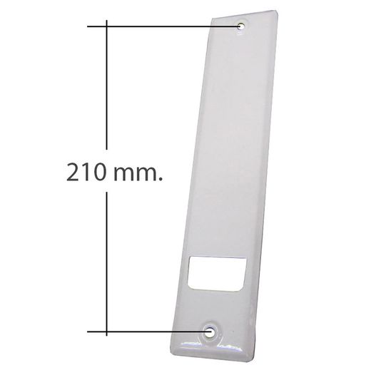 Placa metálica para pá de lixo de 8 m: 243x53x06