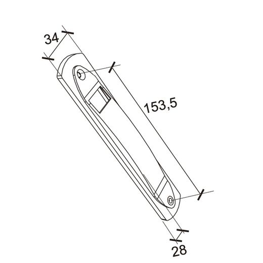 Plaque en aluminium pour collecteur "Universel" (Largeur 34 mm) pour ruban 14/18/20 mm.