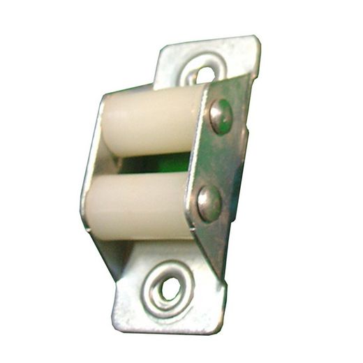 Polea pasacintas de 14 mm metálica con 2 rodillos de nylon