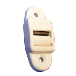 Poulie PVC avec boîtier et peluche pour ruban 14 mm.