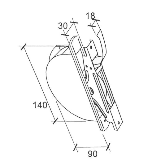 Micro cassette "Uni" 18mm / boitier 30 mm AVEC pivot : sans platine