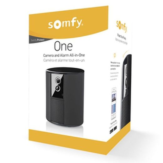 Somfy One: Cámara color Negro y Alarma (90 dB)