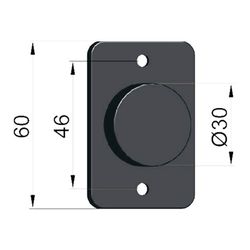 Tapón ciego PVC para agujero pasacintas - blanco