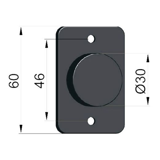 Bouchon borgne en PVC pour trou d'attache de câble - blanc