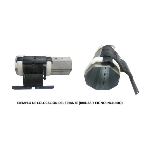 Bloqueio articulado "AUTOLOCK" Tirante de ripas ESTREITO: 2 malhas / Eixo Ø 40 mm. (Complementado com flanges, preço separado)